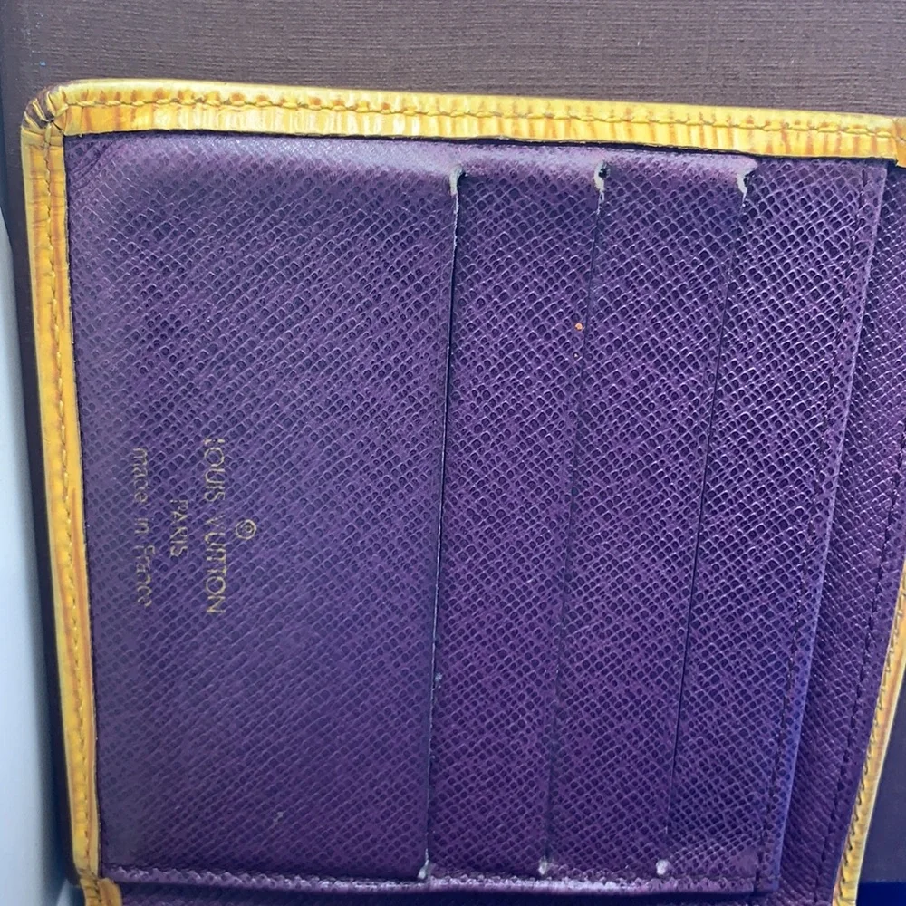 Louis Vuitton vintage‎ Epi leather wallet yellow purple